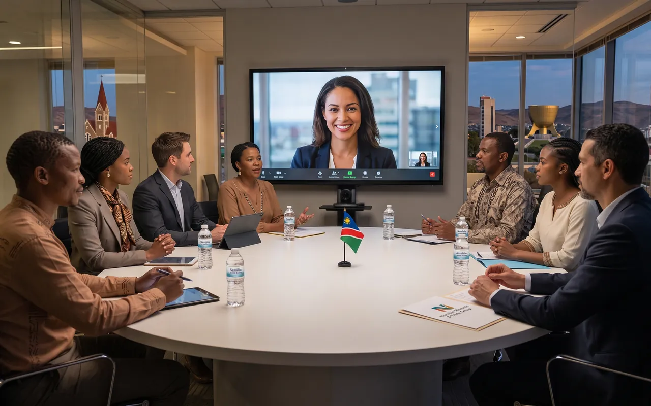 Video conferencing on a laptop with the 0824 team
